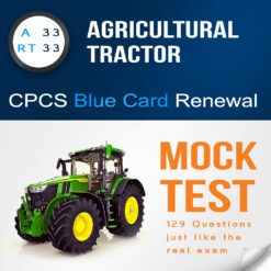 A33 - RT33 Agricultural tractor Citb NOCN CPCS blue card renewal mock test, theory practice test with Qestions and answers PDF