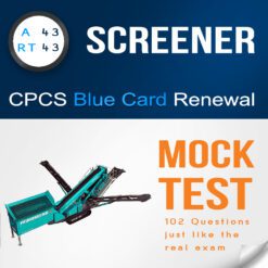 A43 - RT43 Screener Citb NOCN CPCS blue card renewal mock test, theory practice test with Qestions and answers PDF