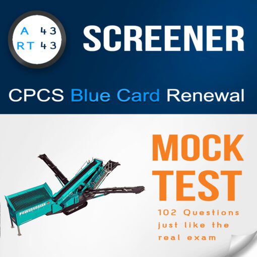 A43 - RT43 Screener Citb NOCN CPCS blue card renewal mock test, theory practice test with Qestions and answers PDF