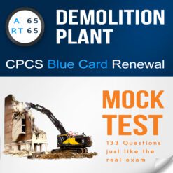 A65 - RT65 Demolition plant Citb NOCN CPCS blue card renewal mock test, theory practice test with Qestions and answers PDF