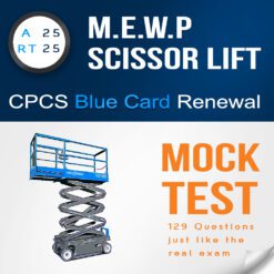 A25 - RT25 MEWP Scissor Lift Citb NOCN CPCS Blue Card Renewal Mock Test Ebook Cover